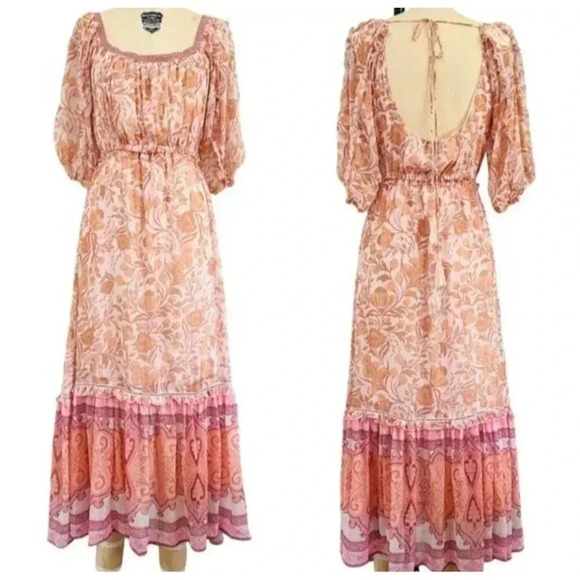 Super Natural By Secret Mission Womens Aviana Floral Maxi Dress Multicolor Sz L - Picture 1 of 10